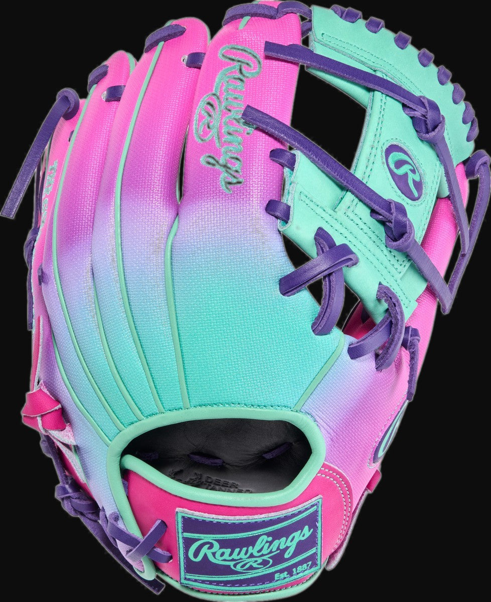 Rawlings Heart of the Hide Funburst 2.0 PROR204U-2CBEM Model 11.5" Contour Fit Baseball Infield Glove [bgblk]