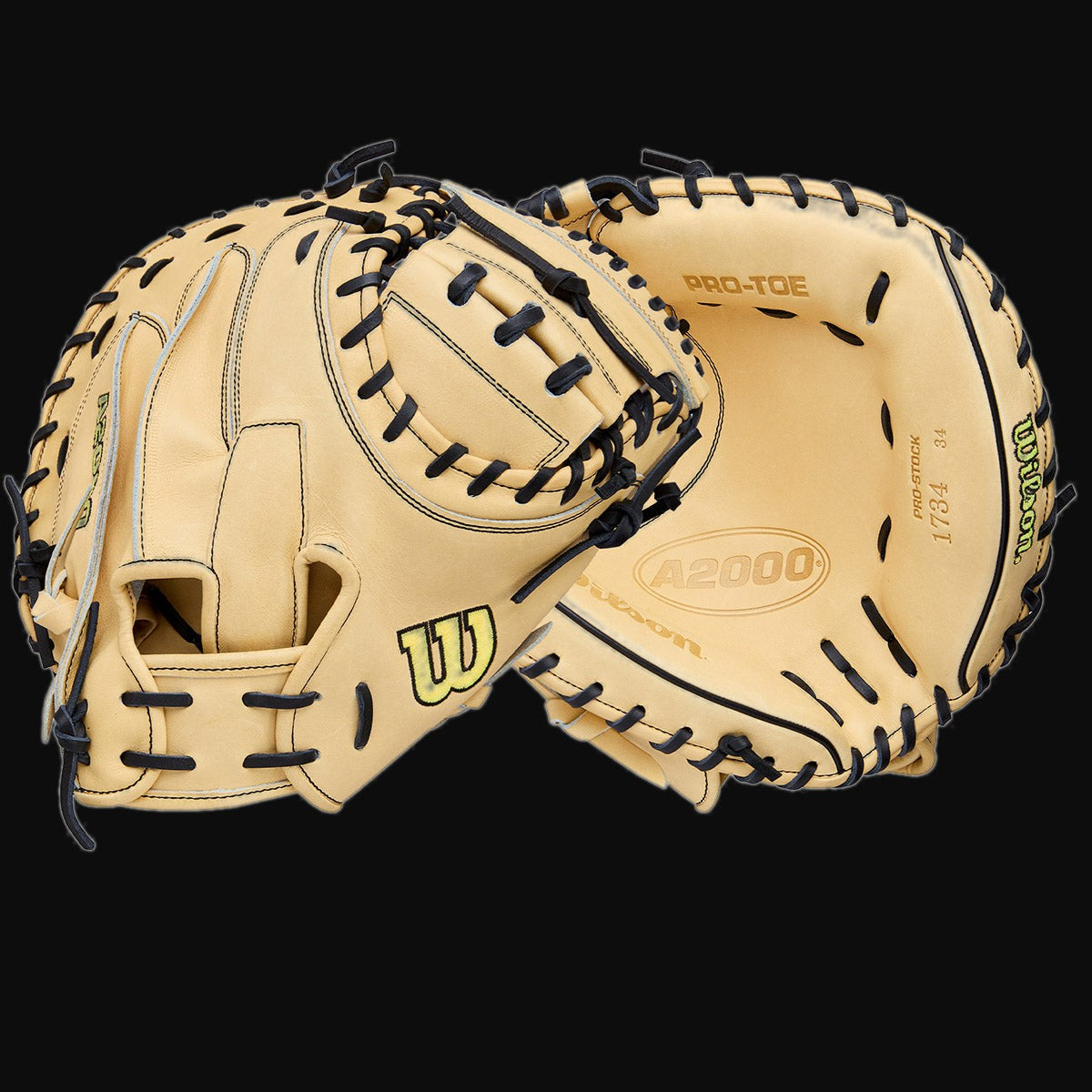 Wilson A2000 Classic 1734 Blonde Model 34" Baseball Catcher's Mitt [bgblk]