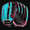 Wilson Winter 2024 A2K 1810 Super Skin 12.75" Baseball Outfield Glove [bgblk]