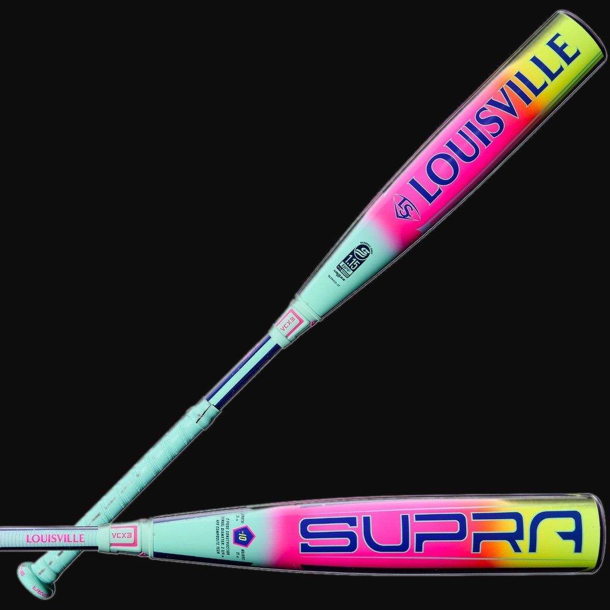 Louisville Slugger 2027 Supra -10 USSSA 2-Piece Composite Baseball Bat [bgblk]