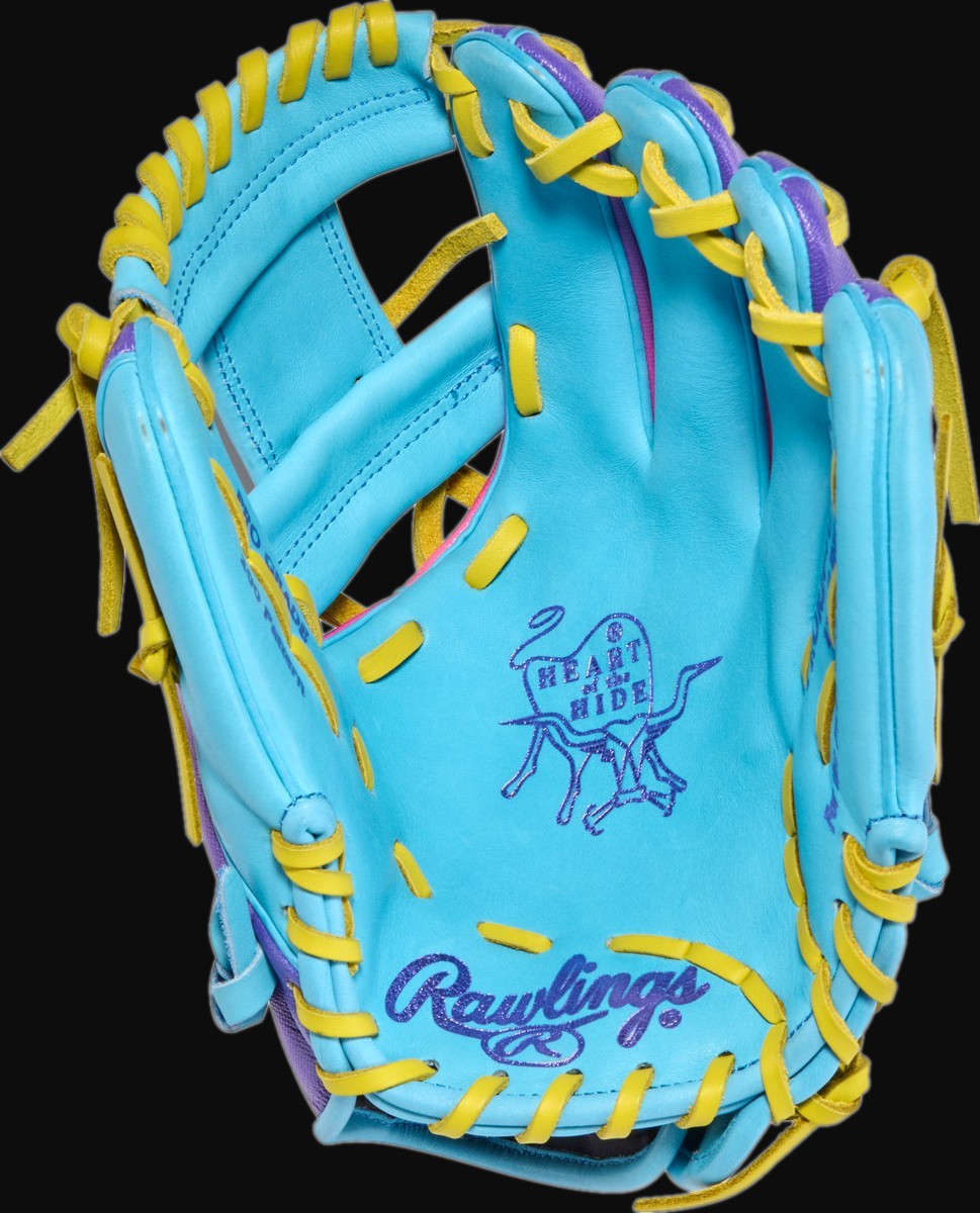 Rawlings Heart of the Hide Funburst 2.0 PROR204U-2CBY Model 11.5" Contour Fit Baseball Infield Glove [bgblk]