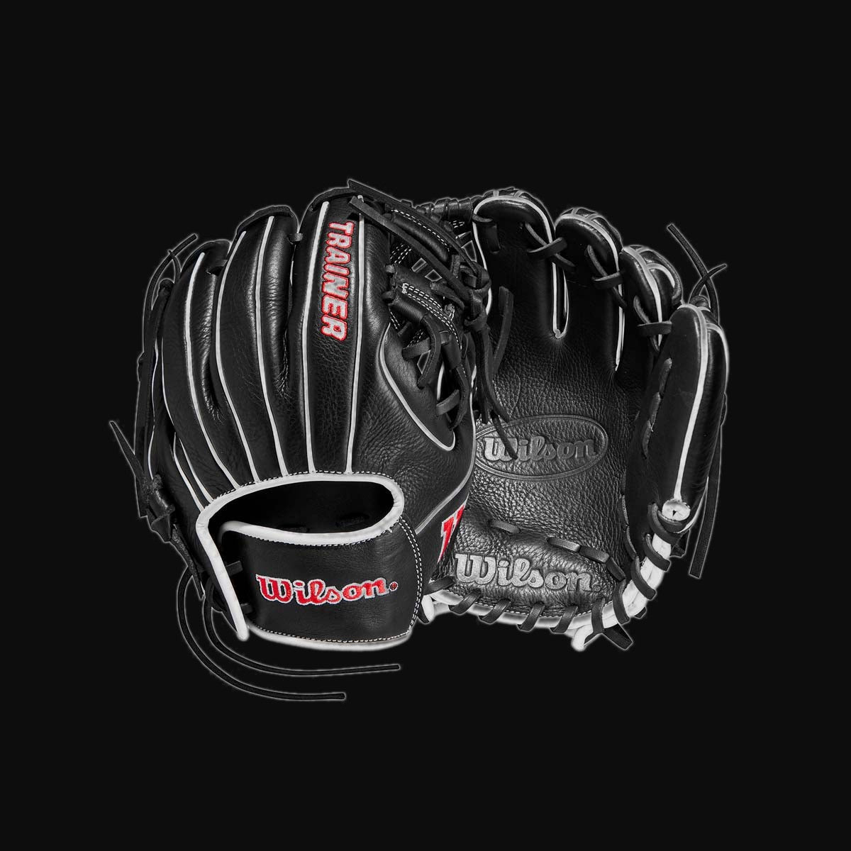 Wilson WBW10090910 10" Baseball Infield Trainer Glove [bgblk]