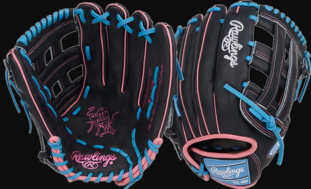 Rawlings Heart of the Hide PROR3028U-6N Contour Fit Model 12.5" Baseball Outfield Glove [bgblk]