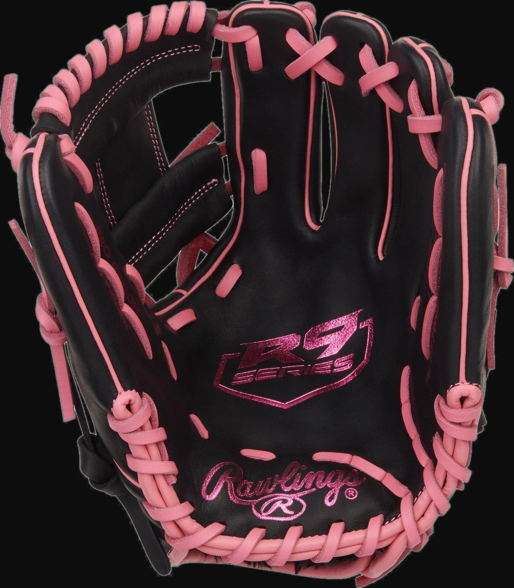 Rawlings R9 Series R9204-2BP Model 11.5" Baseball Infield Glove [bgblk]