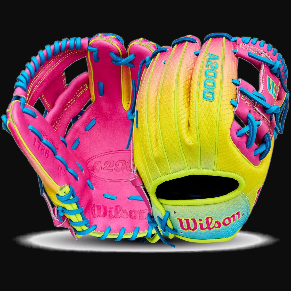 Wilson Fall 2025 A2000 1786 SuperSkin Model 11.5" Infield Baseball Glove [bgblk]