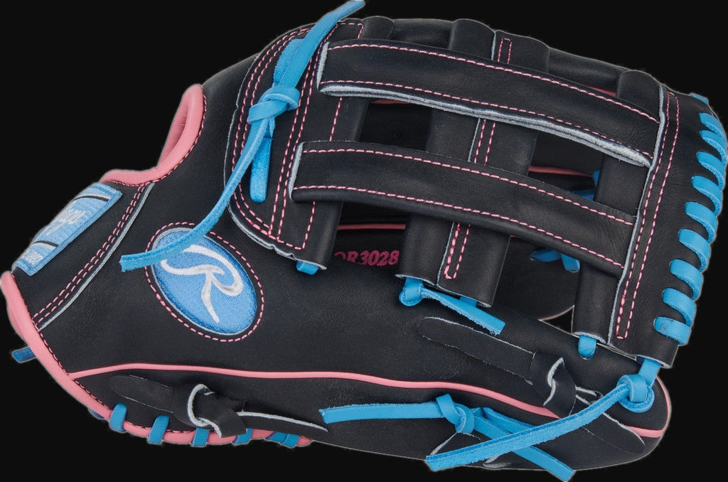 Rawlings Heart of the Hide PROR3028U-6N Contour Fit Model 12.5" Baseball Outfield Glove [bgblk]