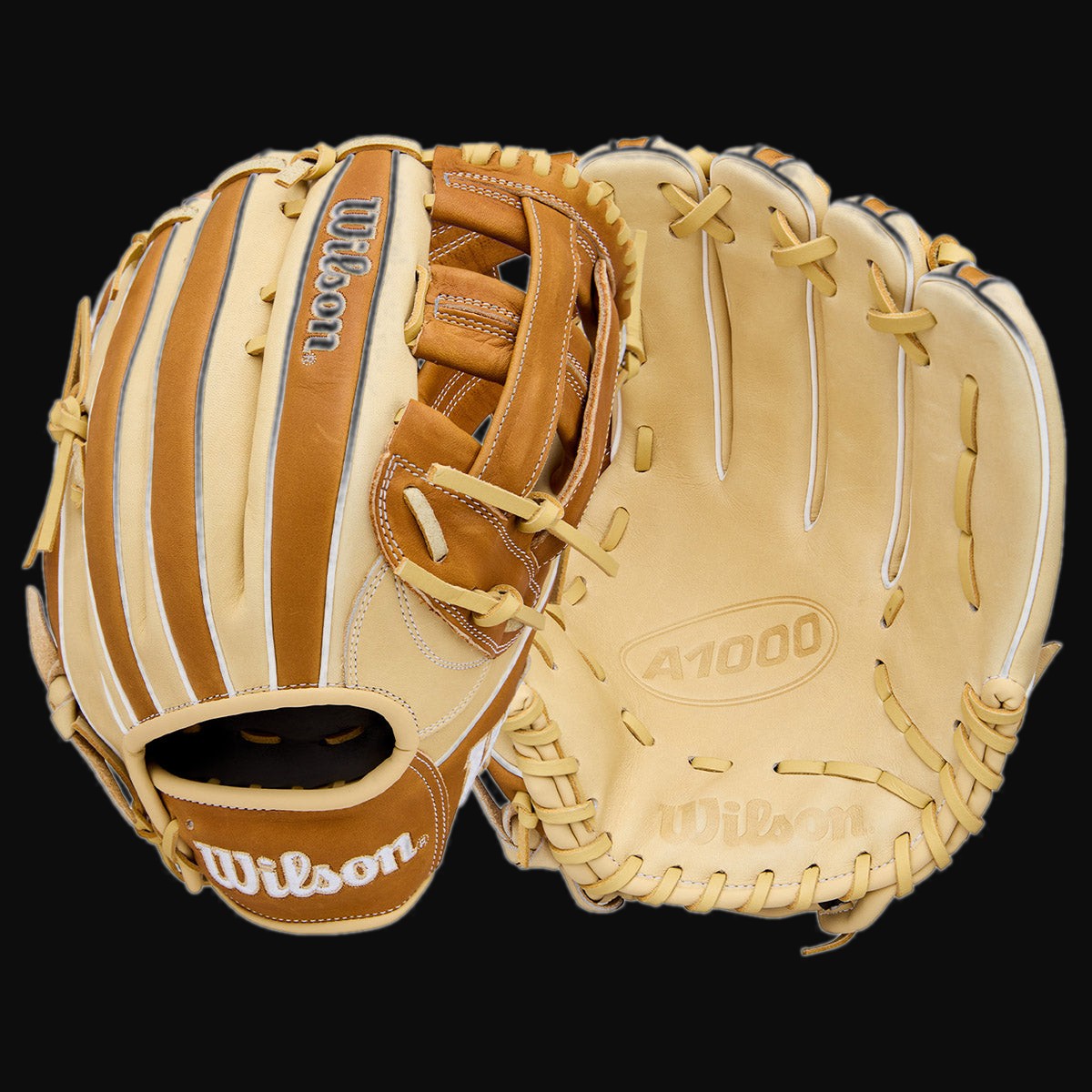 Wilson A1000 1750 Model 12.5" Baseball Outfield Glove [bgblk]