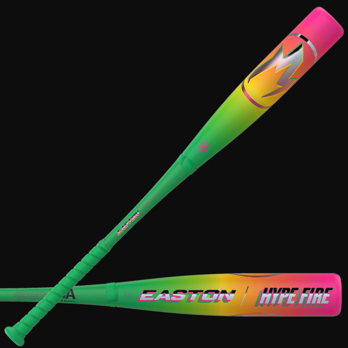 Easton 2026 Hype Fire 2-Piece Composite -10 USA 2-5/8" Barrel Baseball Bat [bgblk]