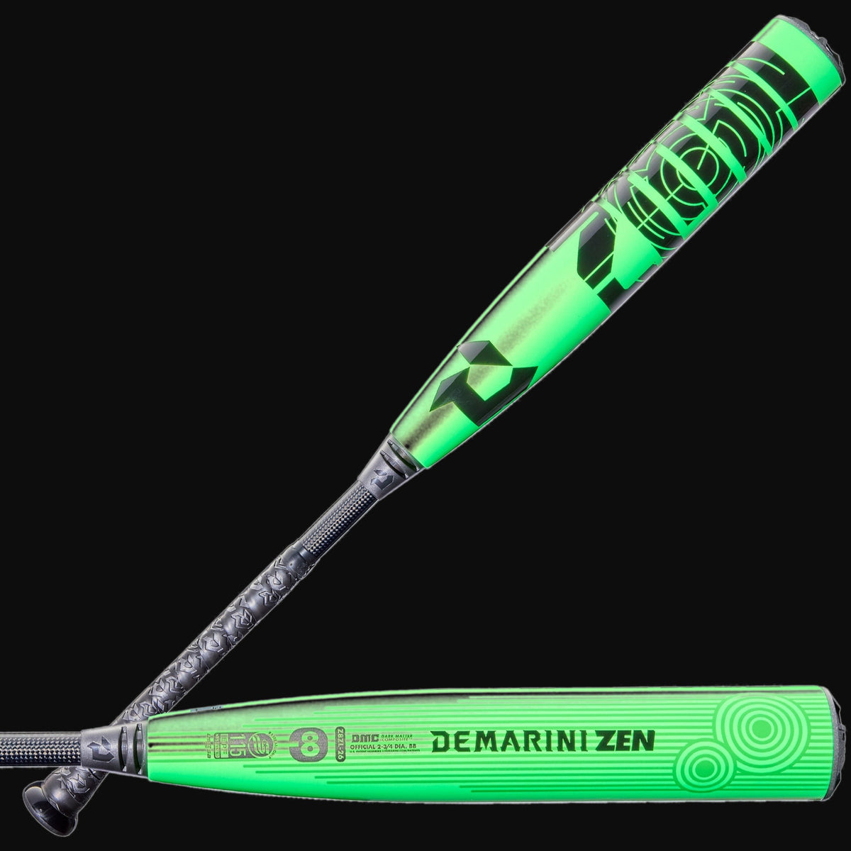 DeMarini 2026 Zen SL 2-Piece Composite 2-3/4" Barrel -8 USSSA Baseball Bat [bgblk]