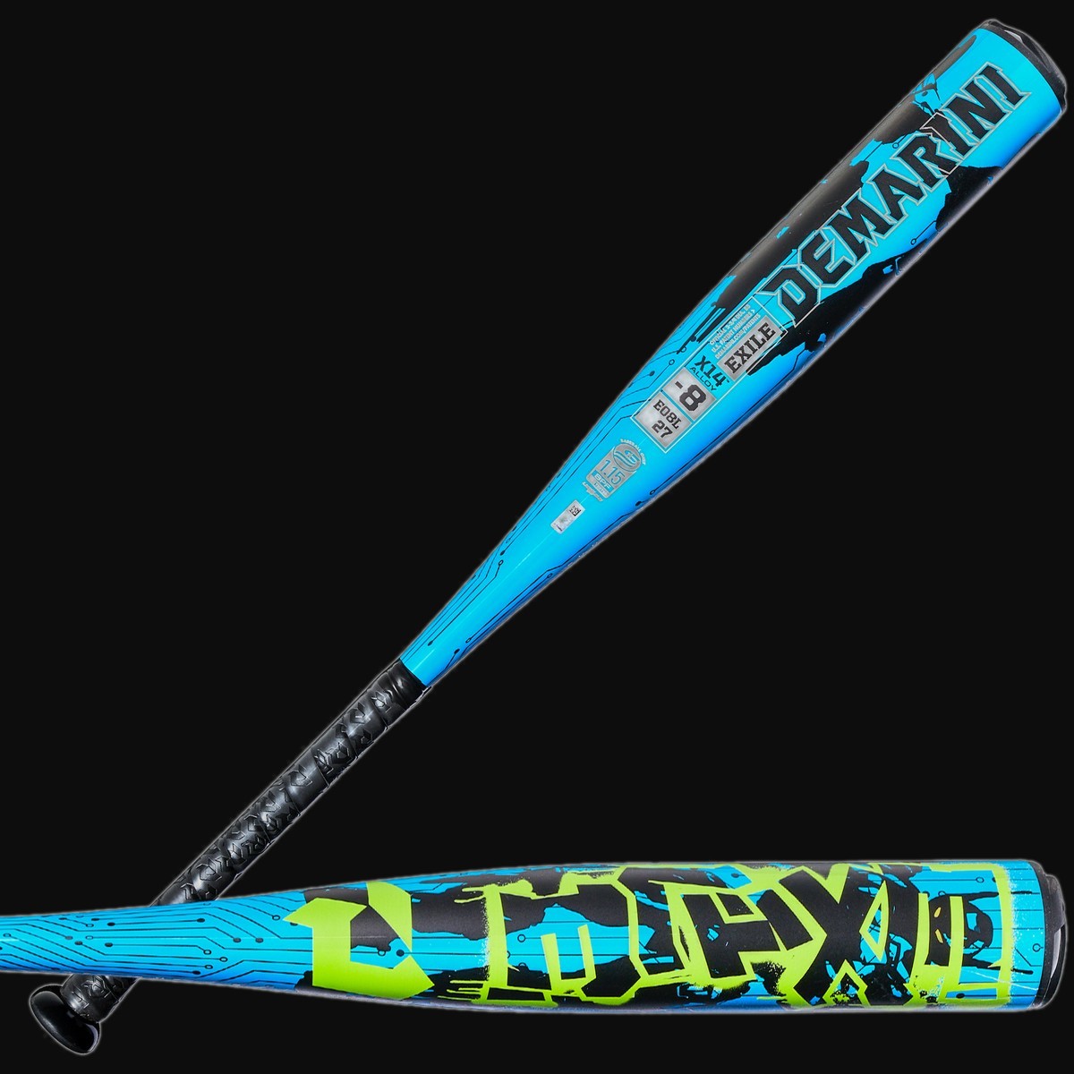 DeMarini 2027 Exile -8 USSSA 1-Piece Alloy Baseball Bat [bgblk]