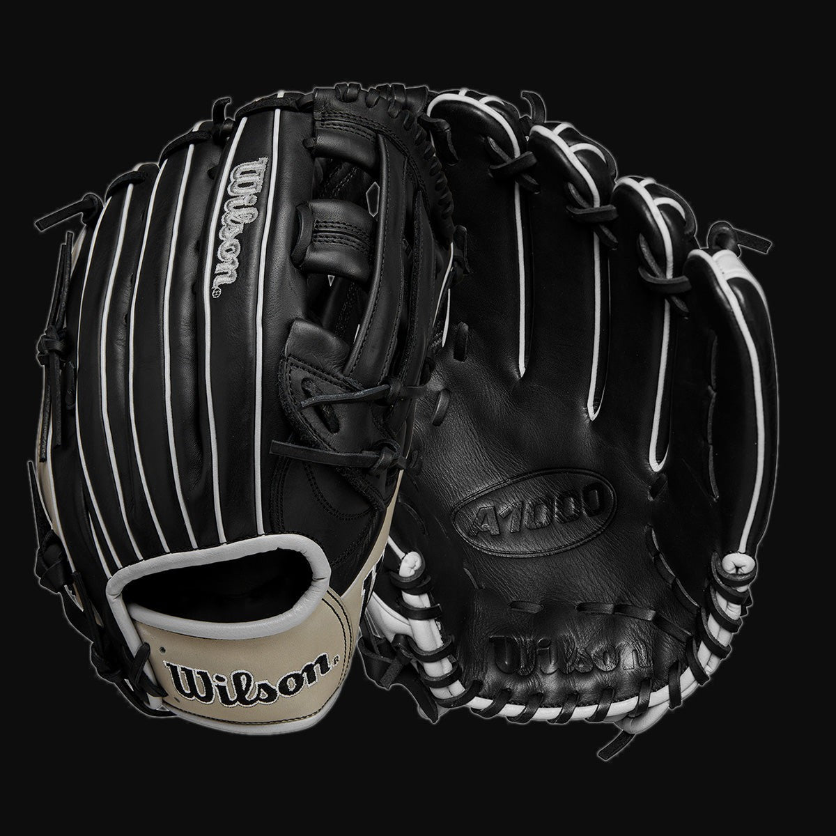 Wilson A1000 1750 Model 12.5" Baseball Outfield Glove [bgblk]