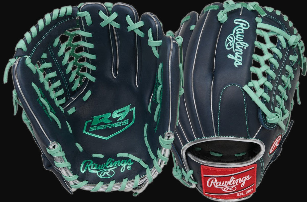Rawlings R9 Series R9205-4N Model 11.75" Baseball Outfield Glove [bgblk]