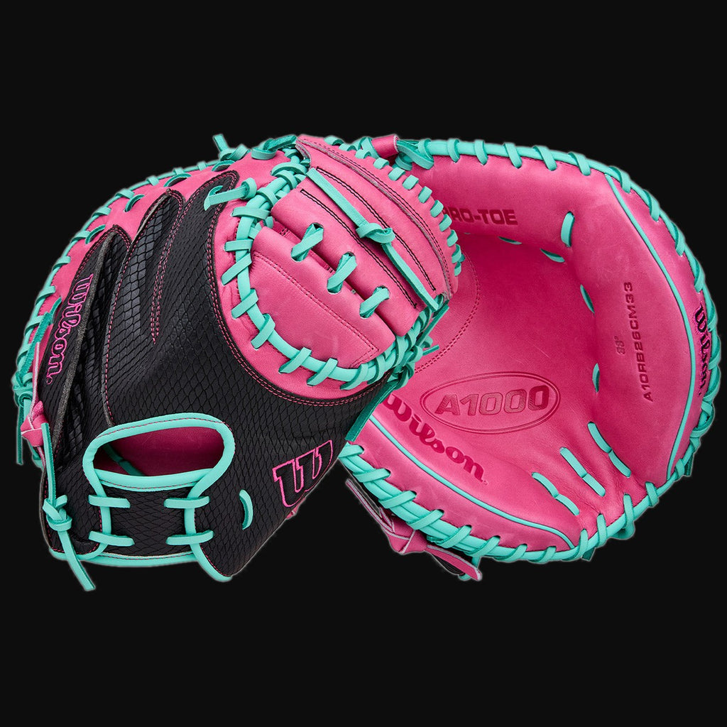 Wilson A1000 CM33 Model 33" Baseball Catcher's Mitt with SuperSnakeSkin [bgblk]