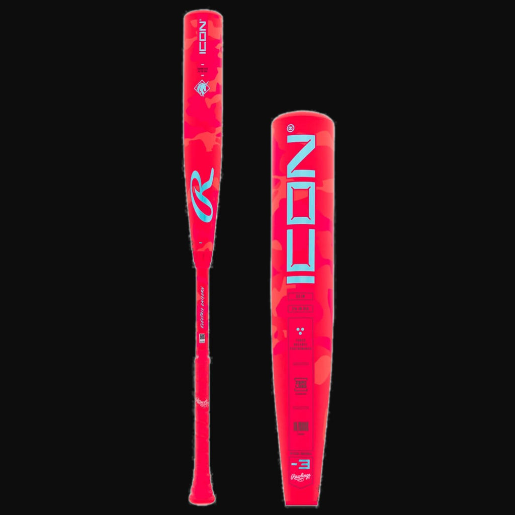 Rawlings Limited Edition Icon Electric Unicorn Model -3 BBCOR Baseball Bat [bgblk]