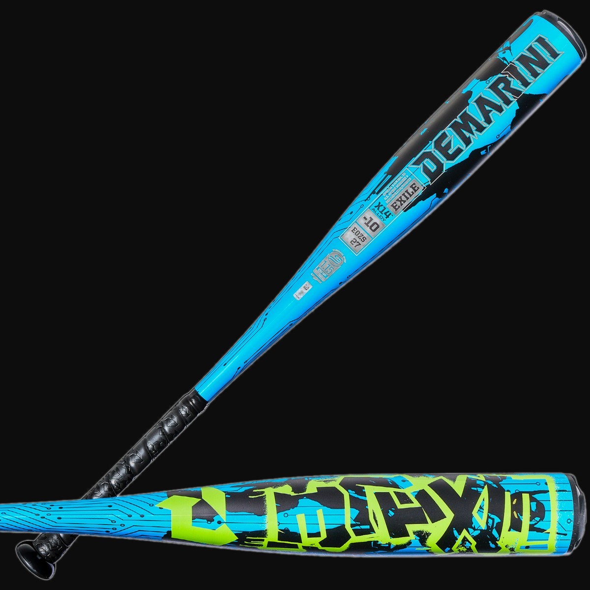 DeMarini 2027 Exile -10 USSSA 1-Piece Alloy Baseball Bat [bgblk]