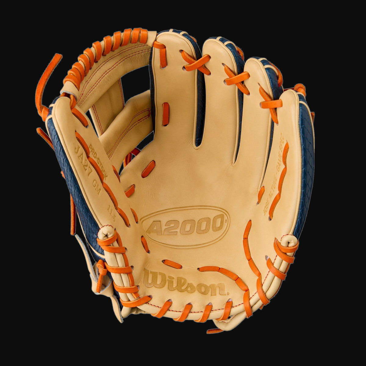 Wilson Summer 2025 A2000 Jose Altuve Game Model 11.5" Infield Baseball Glove [bgblk]