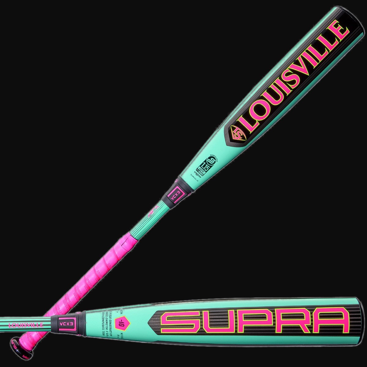 Louisville Slugger 2026 Supra 2-Piece Composite -10 USSSA 2-3/4 Barrel Baseball Bat [bgblk]