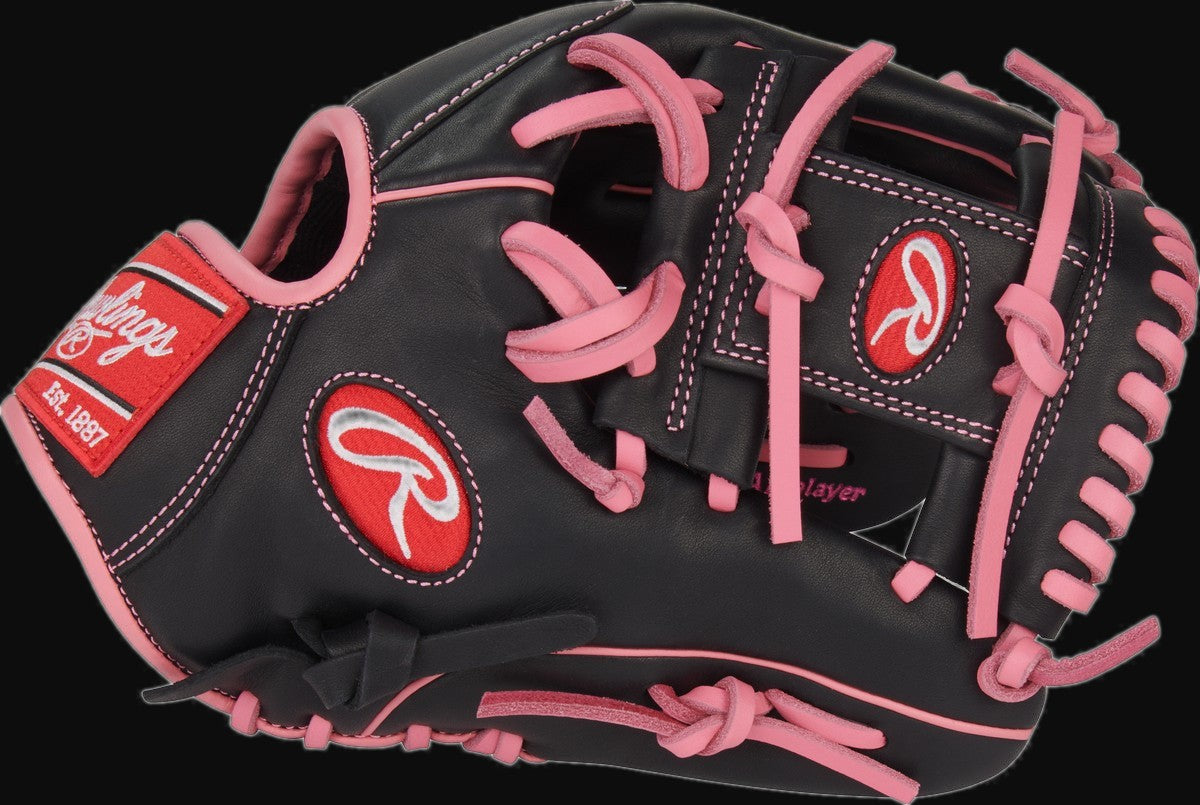 Rawlings R9 Series R9204-2BP Model 11.5" Baseball Infield Glove [bgblk]