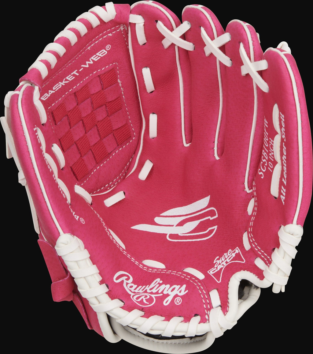 Rawlings Sure Catch Series SCSB100PW Model 10" Youth Fastpitch Softball Glove [bgblk]