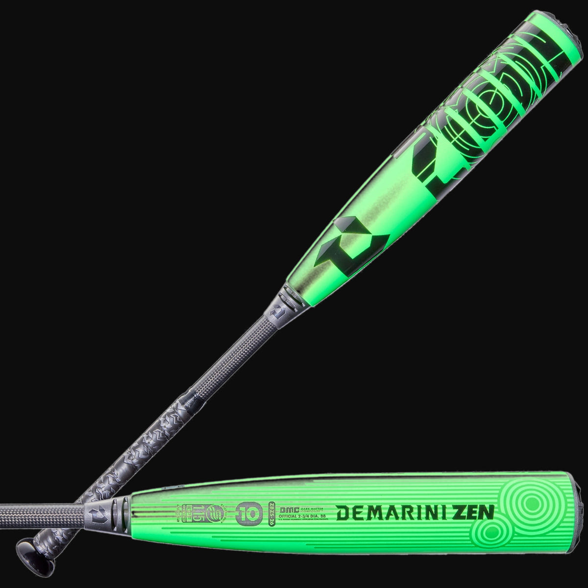 DeMarini 2026 Zen SL 2-Piece Composite 2-3/4" Barrel -10 USSSA Baseball Bat [bgblk]