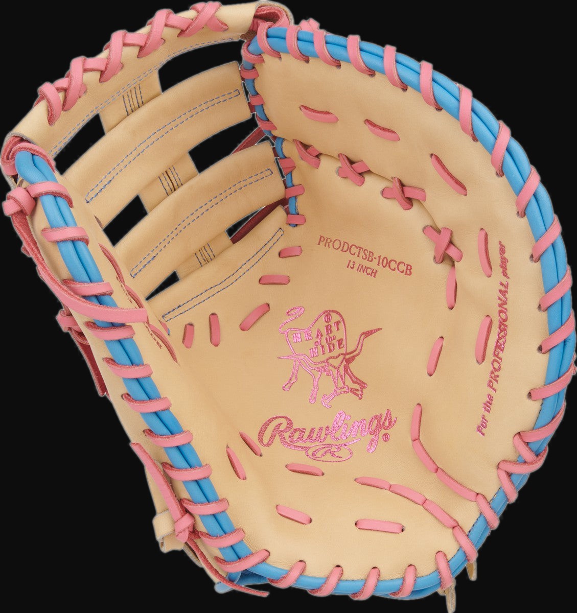 Rawlings Heart of the Hide PRODCTSB-10CCB Model 13" Fastpitch Softball First Base Mitt [bgblk]