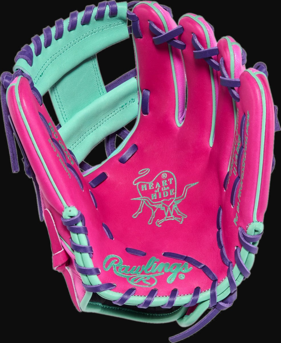 Rawlings Heart of the Hide Funburst 2.0 PROR204U-2CBEM Model 11.5" Contour Fit Baseball Infield Glove [bgblk]