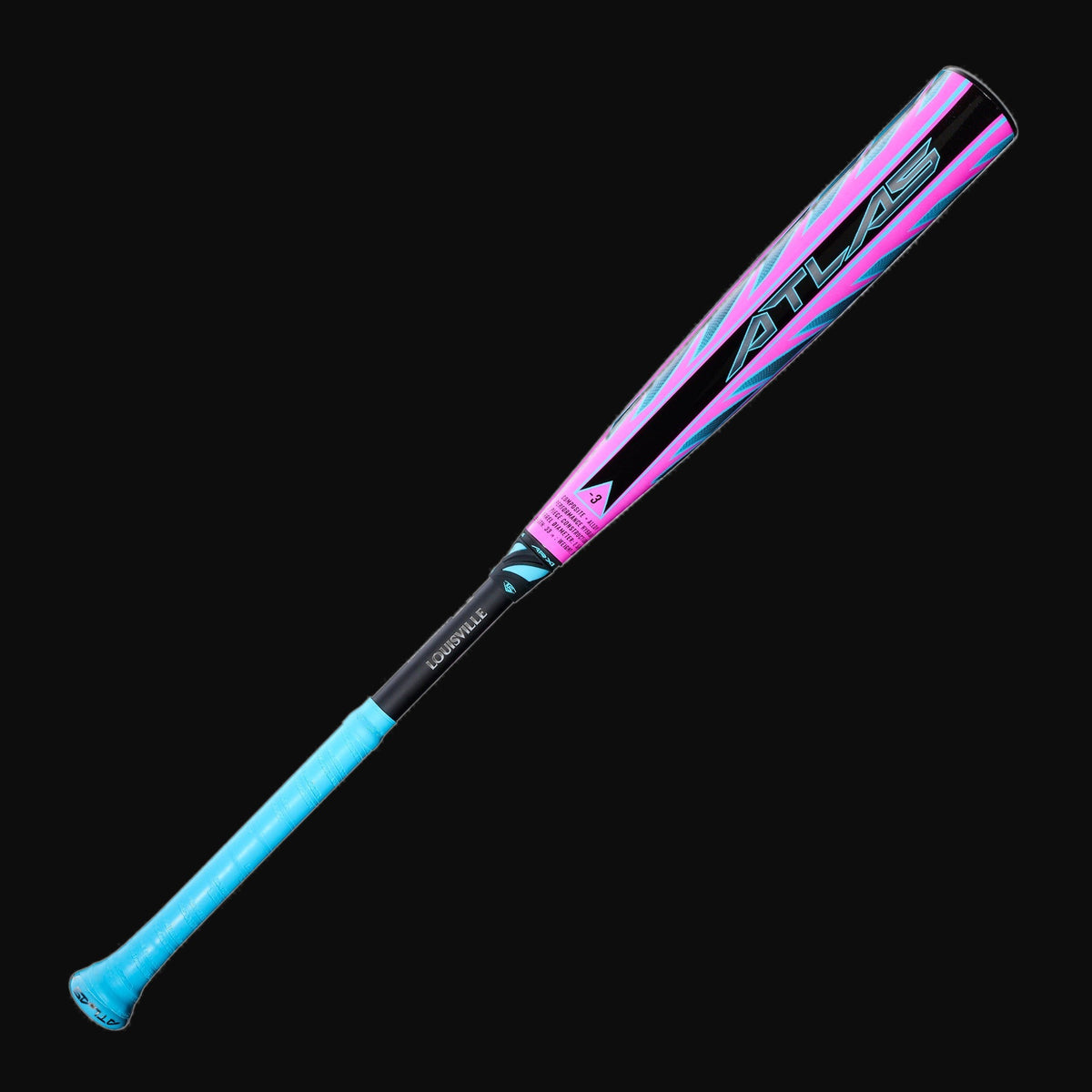 Louisville Slugger 2026 Limited Edition Pink Atlas 2-Piece Hybrid -3 BBCOR Baseball Bat [bgblk]