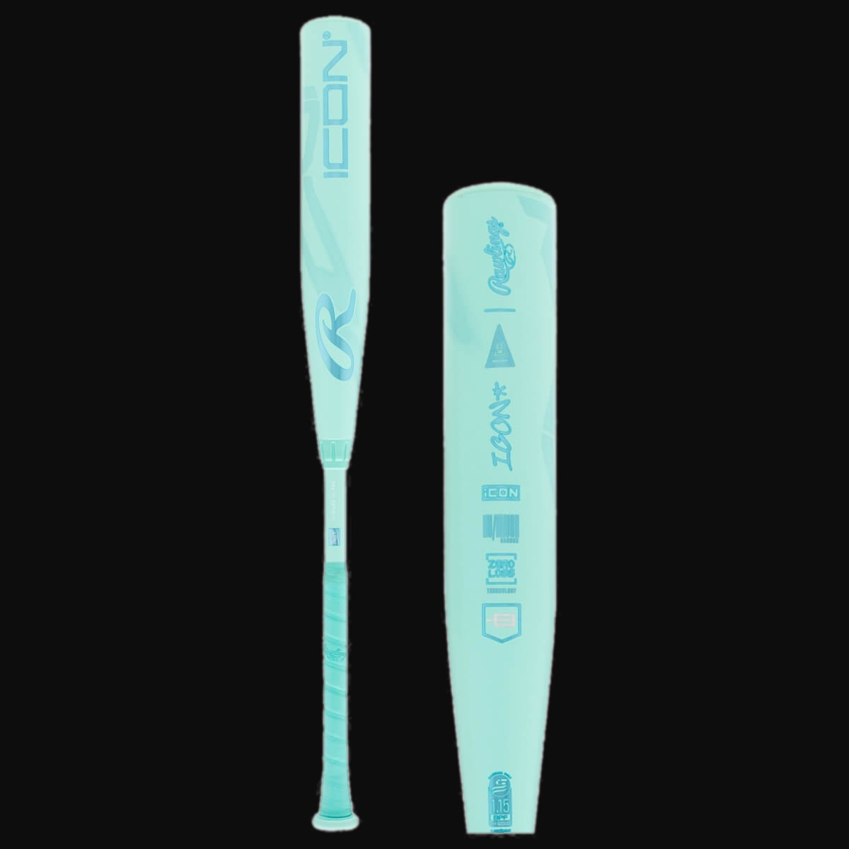 Rawlings 2026 Icon 2-Piece Composite -8 USSSA 2-3/4" Barrel Baseball Bat [bgblk]