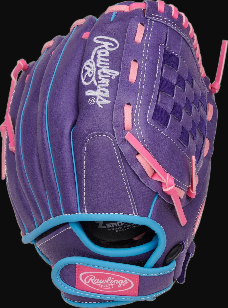 Rawlings Sure Catch Series SCSB110PU Model 11" Youth Fastpitch Softball Glove [bgblk]