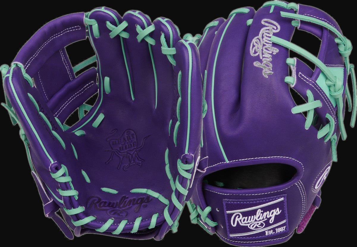 Rawlings Heart of the Hide PROR204-2XPU Model 11.5" Baseball Infield Glove [bgblk]