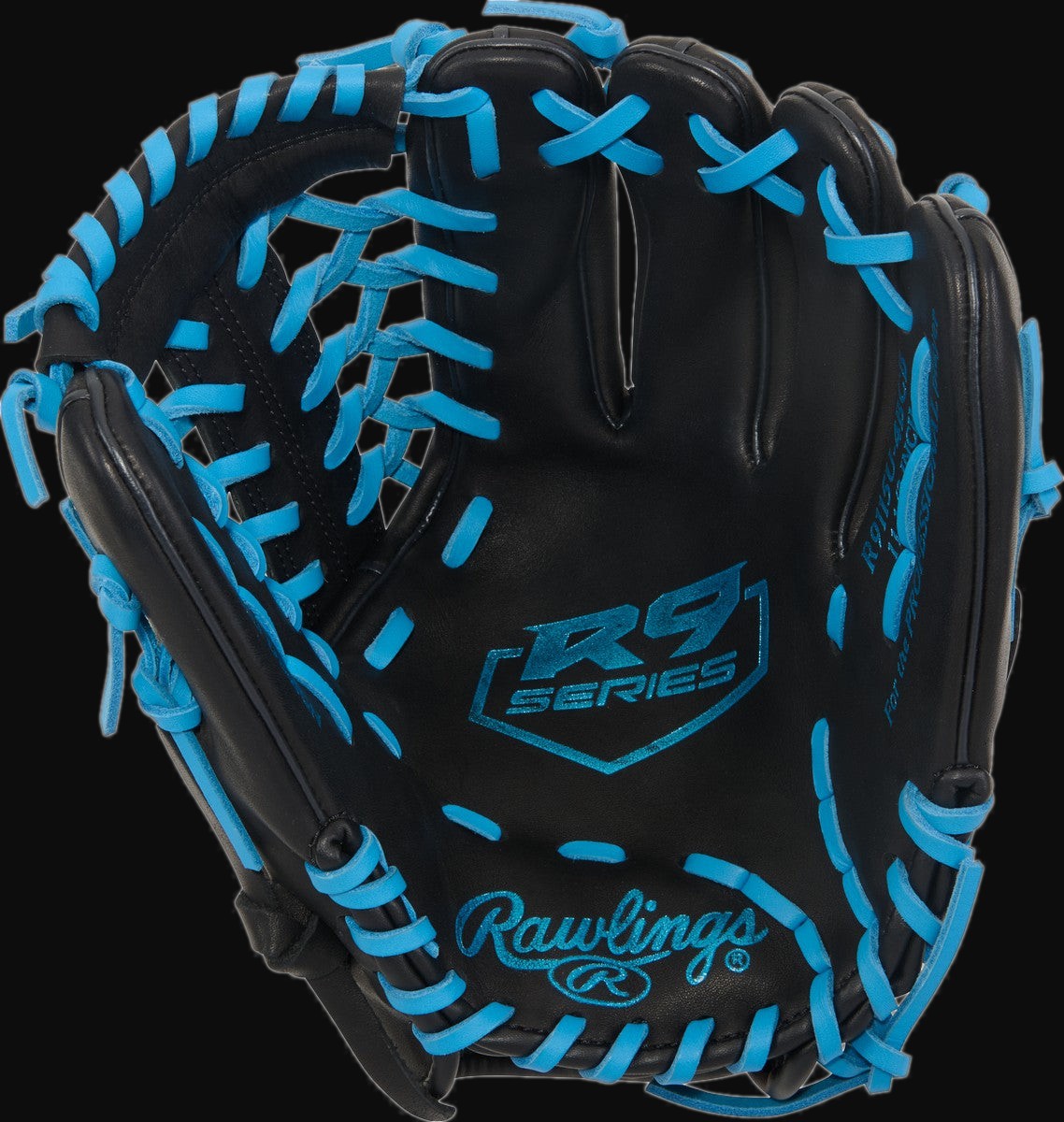 Rawlings R9 Series R9115U-4BCB Model 11.5" Baseball Outfield Glove [bgblk]