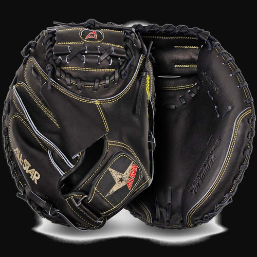 All Star Pro Elite Solid Black Series 33.5" Baseball Catcher's Mitt [bgblk]