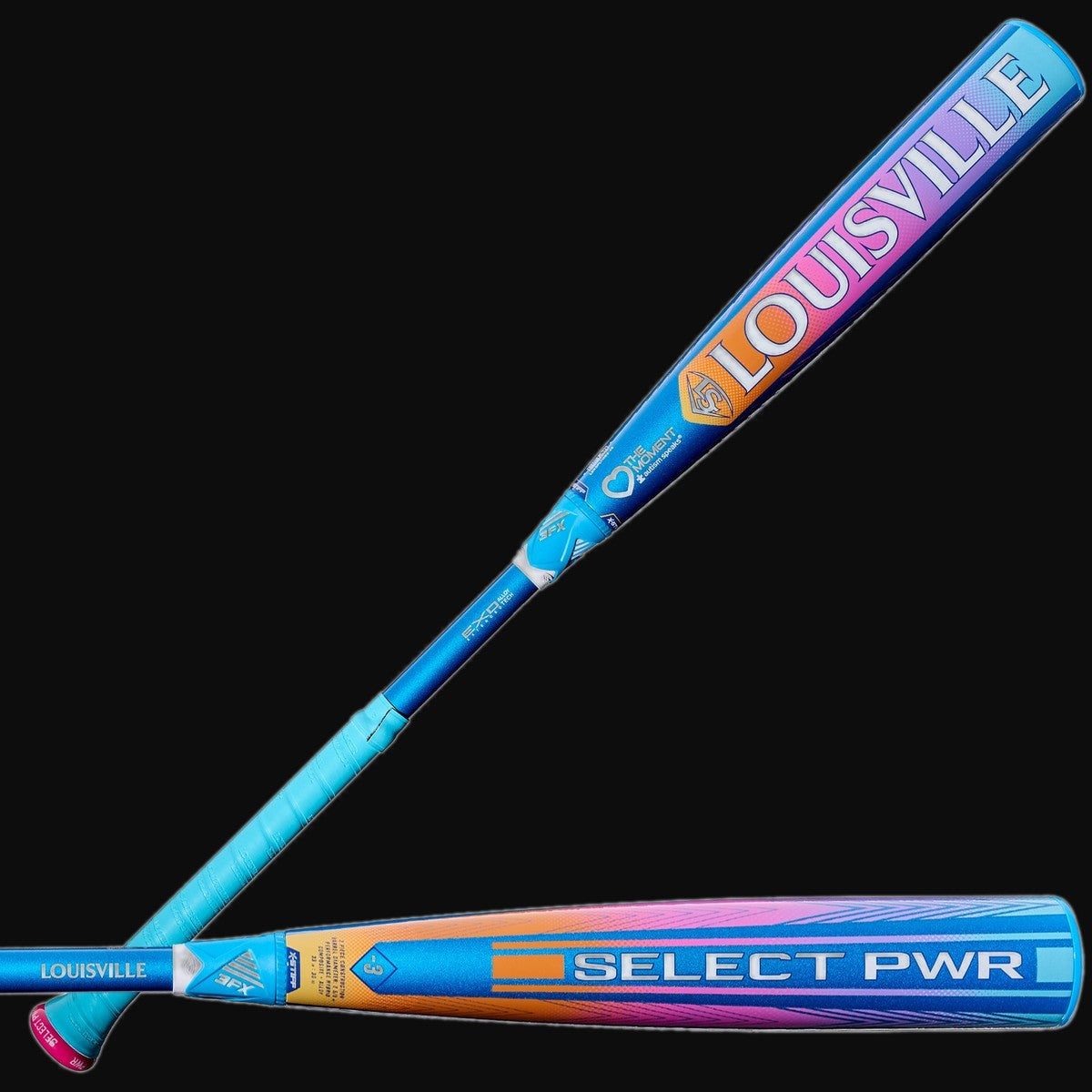 Louisville Slugger 2026 Select PWR Limited Edition Love the Moment 2-Piece -3 BBCOR Baseball Bat [bgblk]