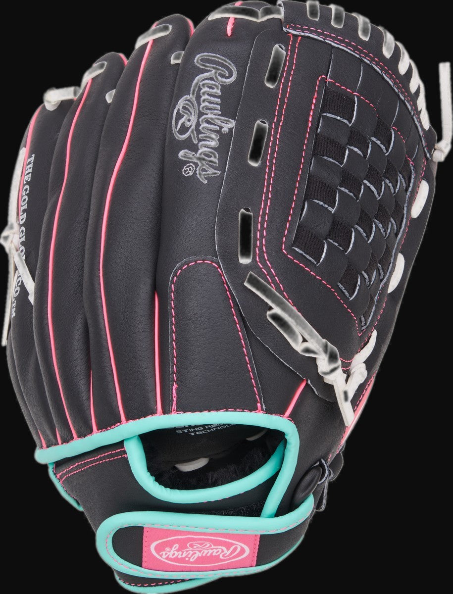 Rawlings Sure Catch Series SCSB12BMP Model 12" Youth Fastpitch Softball Glove [bgblk]