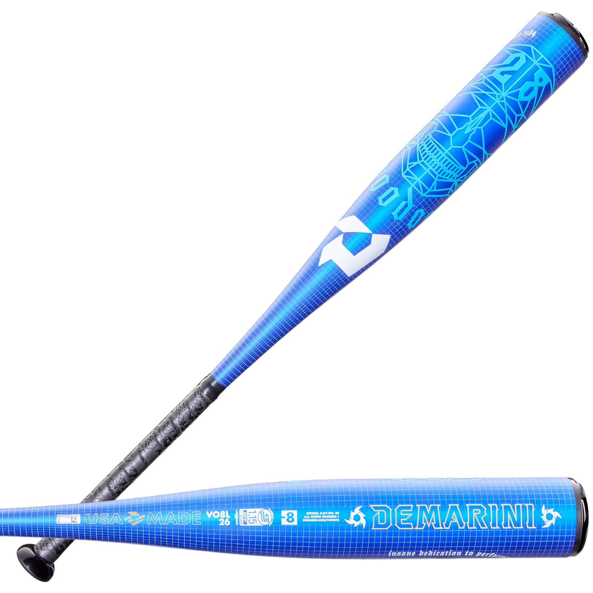 DeMarini 2026 Voodoo One 1-Piece Alloy 2-3/4" Barrel -8 USSSA Baseball Bat