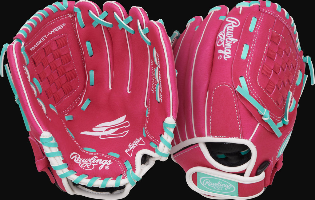 Rawlings Sure Catch Series SCSB105PM Model 10.5" Youth Fastpitch Softball Glove [bgblk]