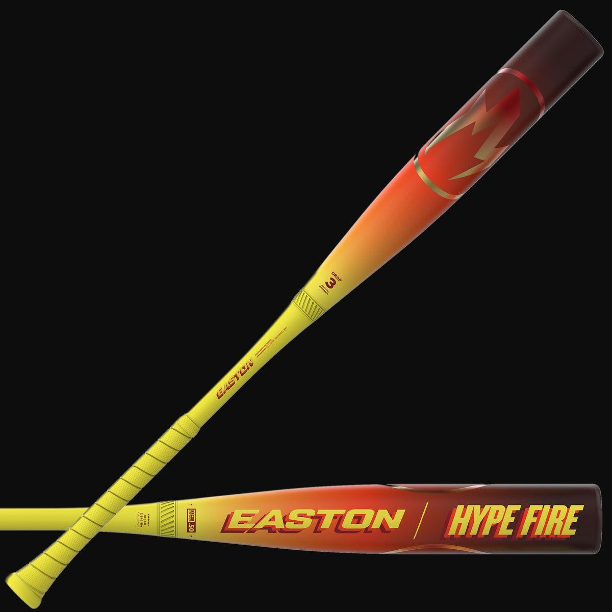 Easton 2026 Hype Fire 2-Piece Composite -3 BBCOR 2-5/8" Barrel Baseball Bat [bgblk]