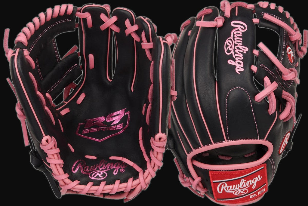 Rawlings R9 Series R9204-2BP Model 11.5" Baseball Infield Glove [bgblk]