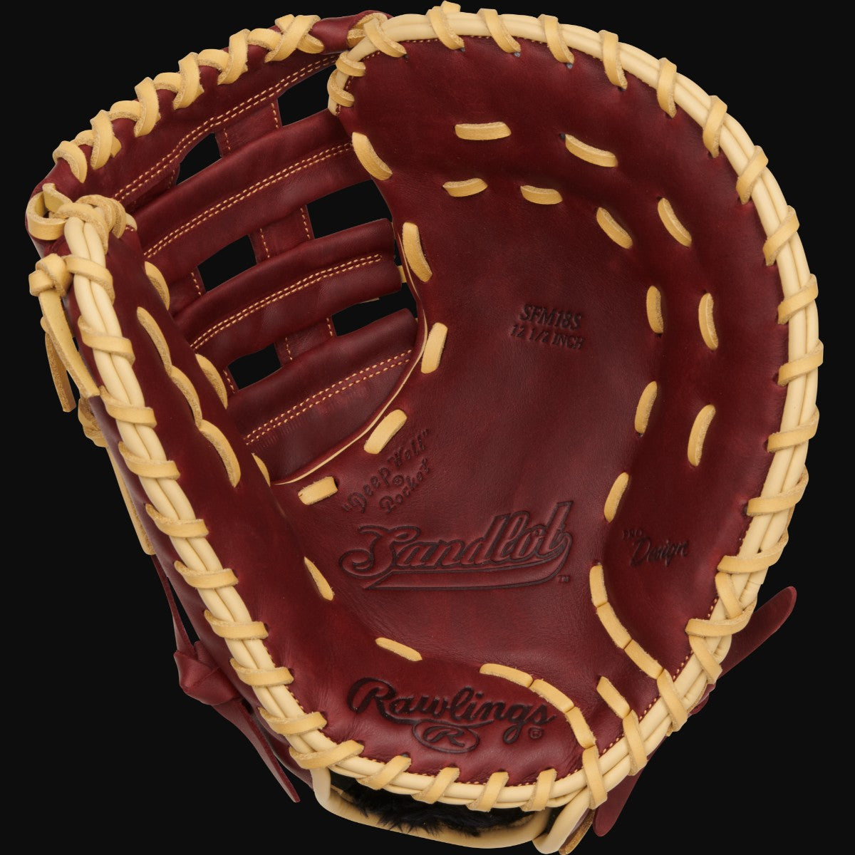 Rawlings H Web 12 1/2" Sandlot Series First Base Mitt [bgblk]