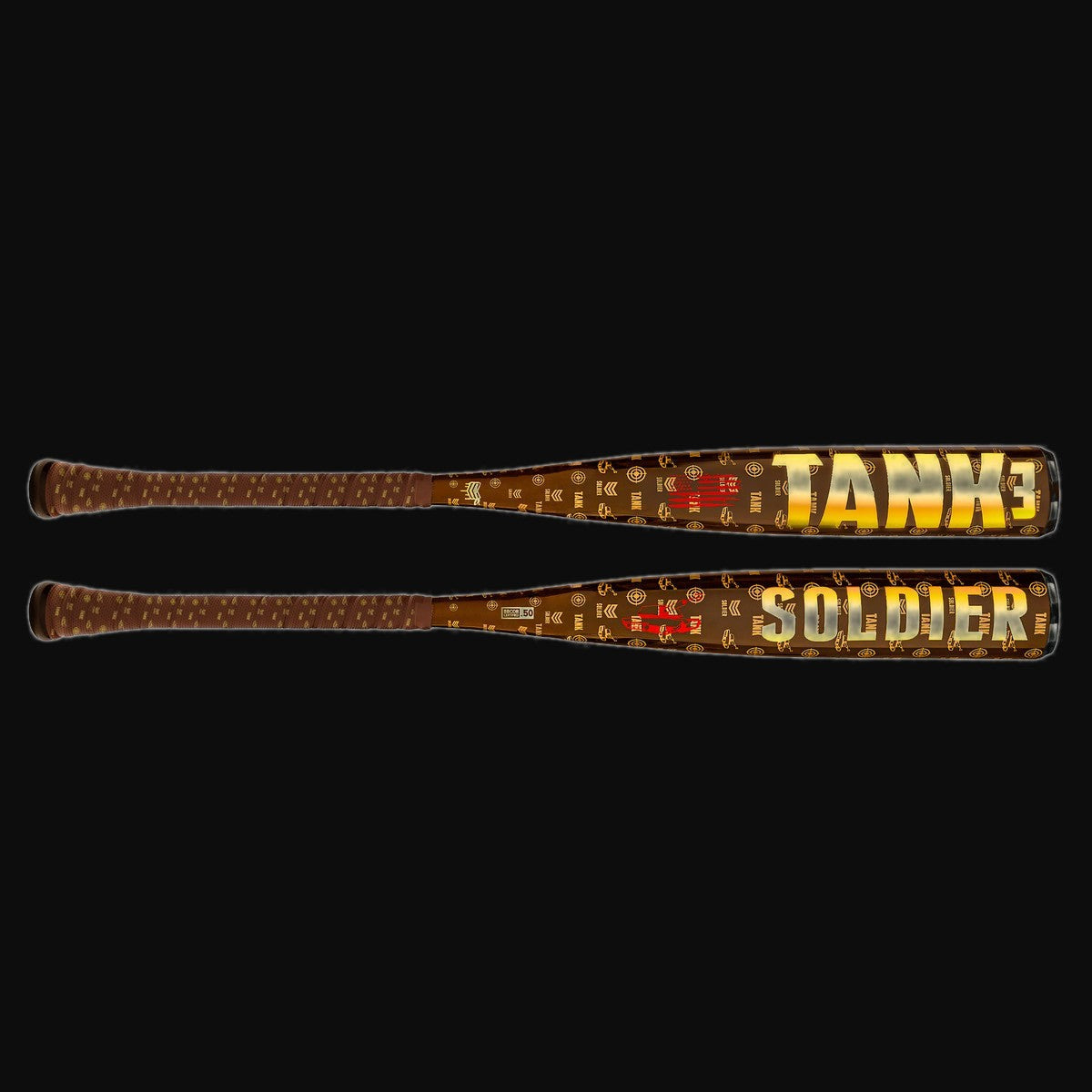Soldier 2026 Tank 1-Piece -3 BBCOR Baseball Bat [bgblk]