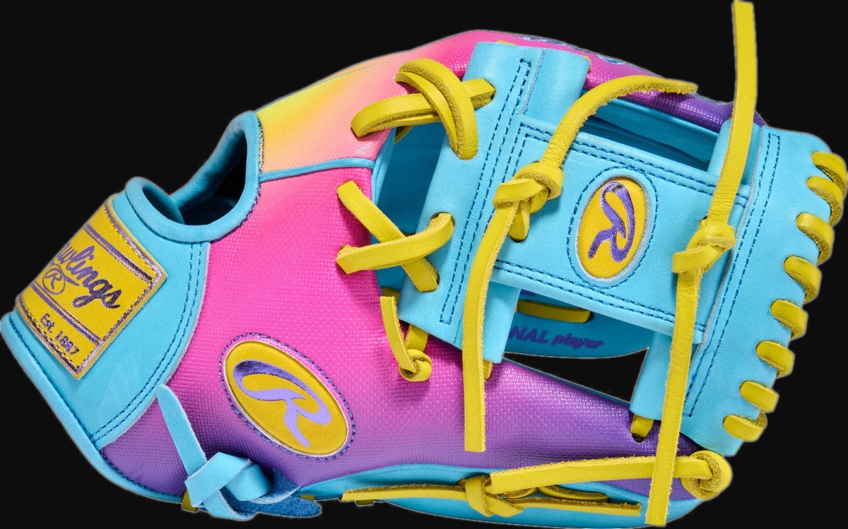 Rawlings Heart of the Hide Funburst 2.0 PROR204U-2CBY Model 11.5" Contour Fit Baseball Infield Glove [bgblk]