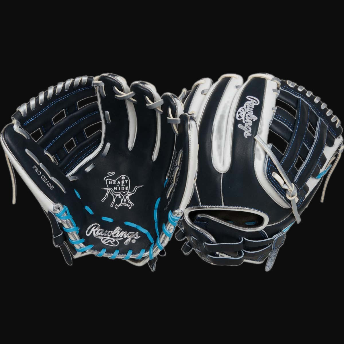 Rawlings Heart of the Hide Series RPRO715SB-6N 11.75" Fastpitch Fielders Glove [bgblk]