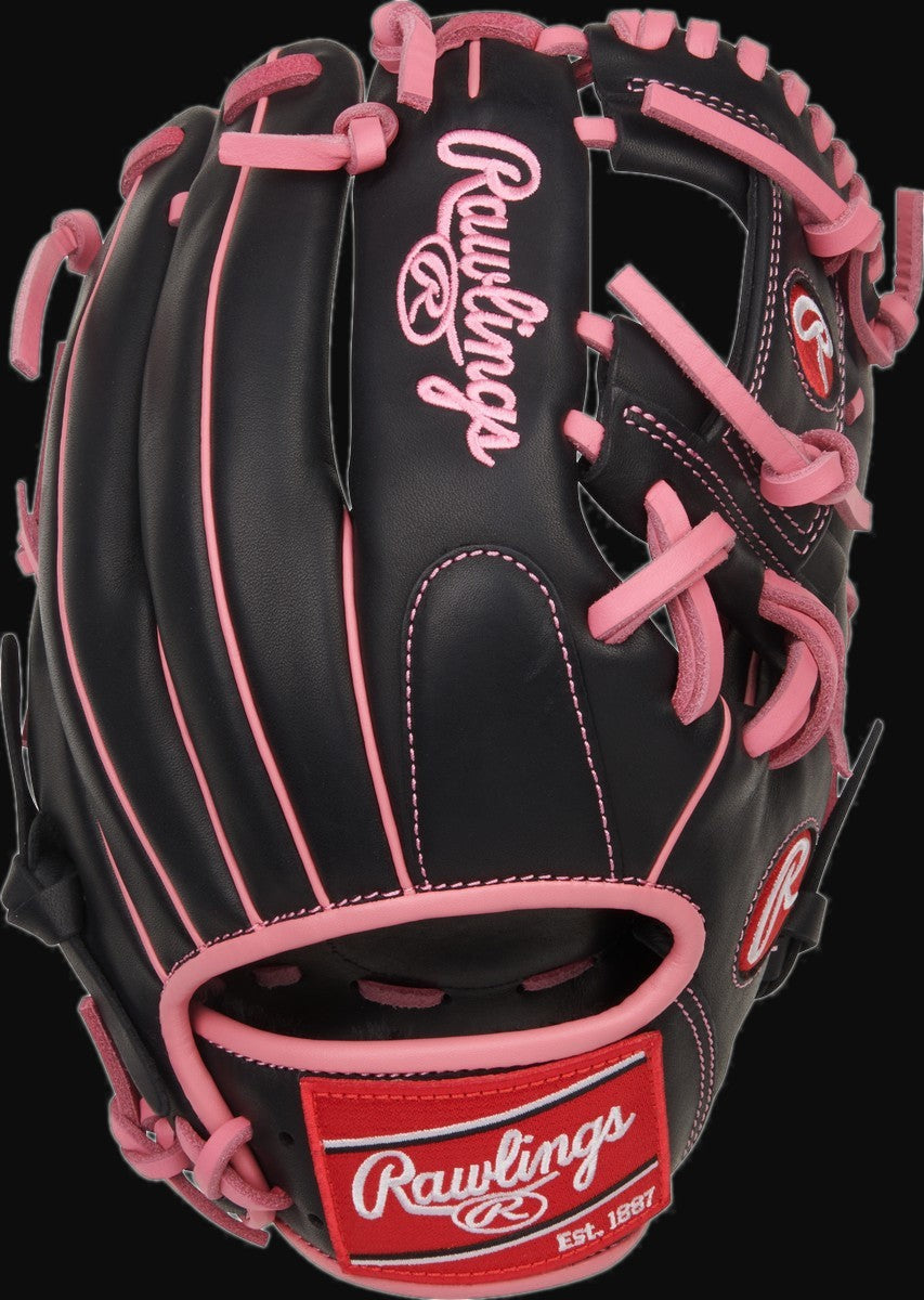 Rawlings R9 Series R9204-2BP Model 11.5" Baseball Infield Glove [bgblk]