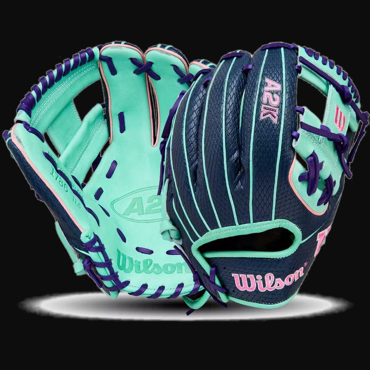Wilson Fall 2025 A2K 1786 SuperSkin Model 11.5" Infield Baseball Glove [bgblk]
