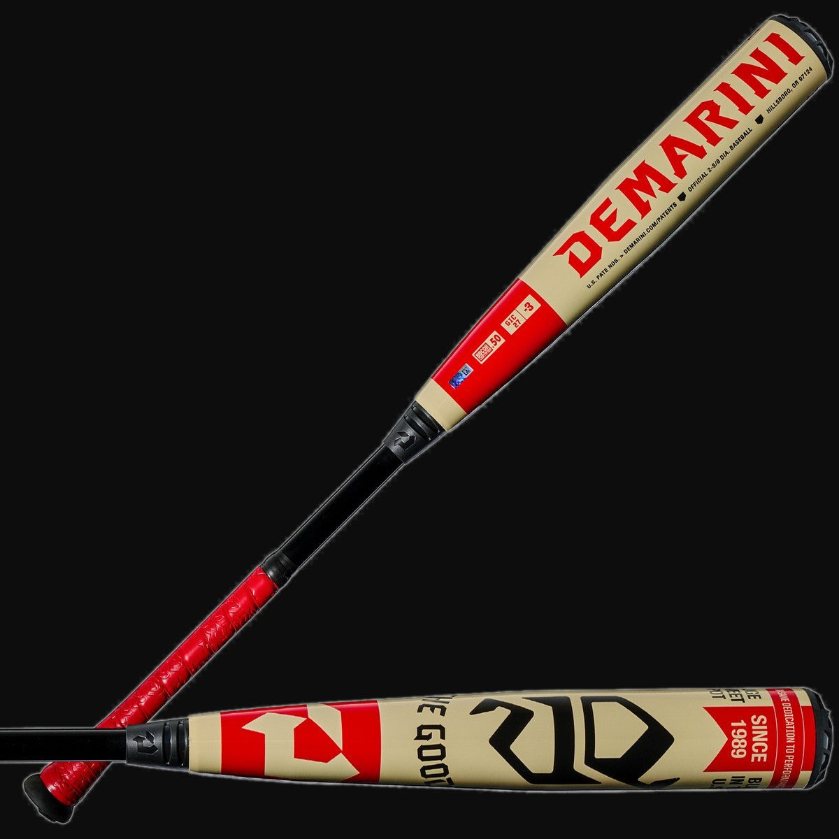 DeMarini 2027 The Goods -3 BBCOR 2-Piece Hybrid Baseball Bat [bgblk]