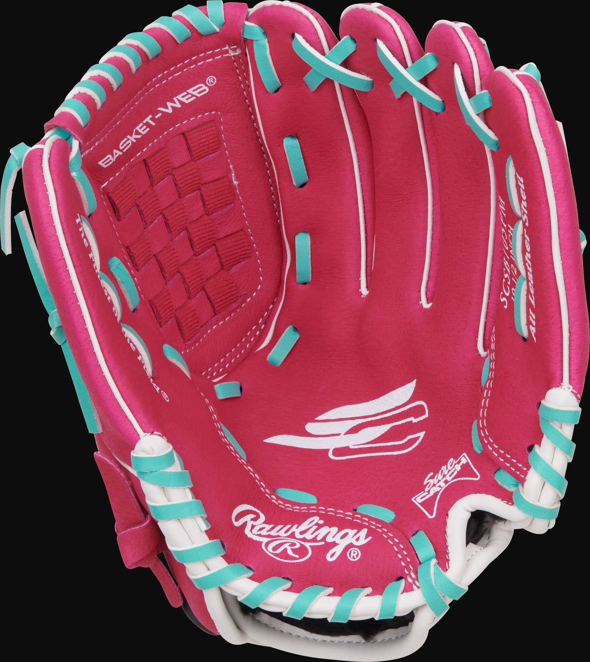 Rawlings Sure Catch Series SCSB105PM Model 10.5" Youth Fastpitch Softball Glove [bgblk]