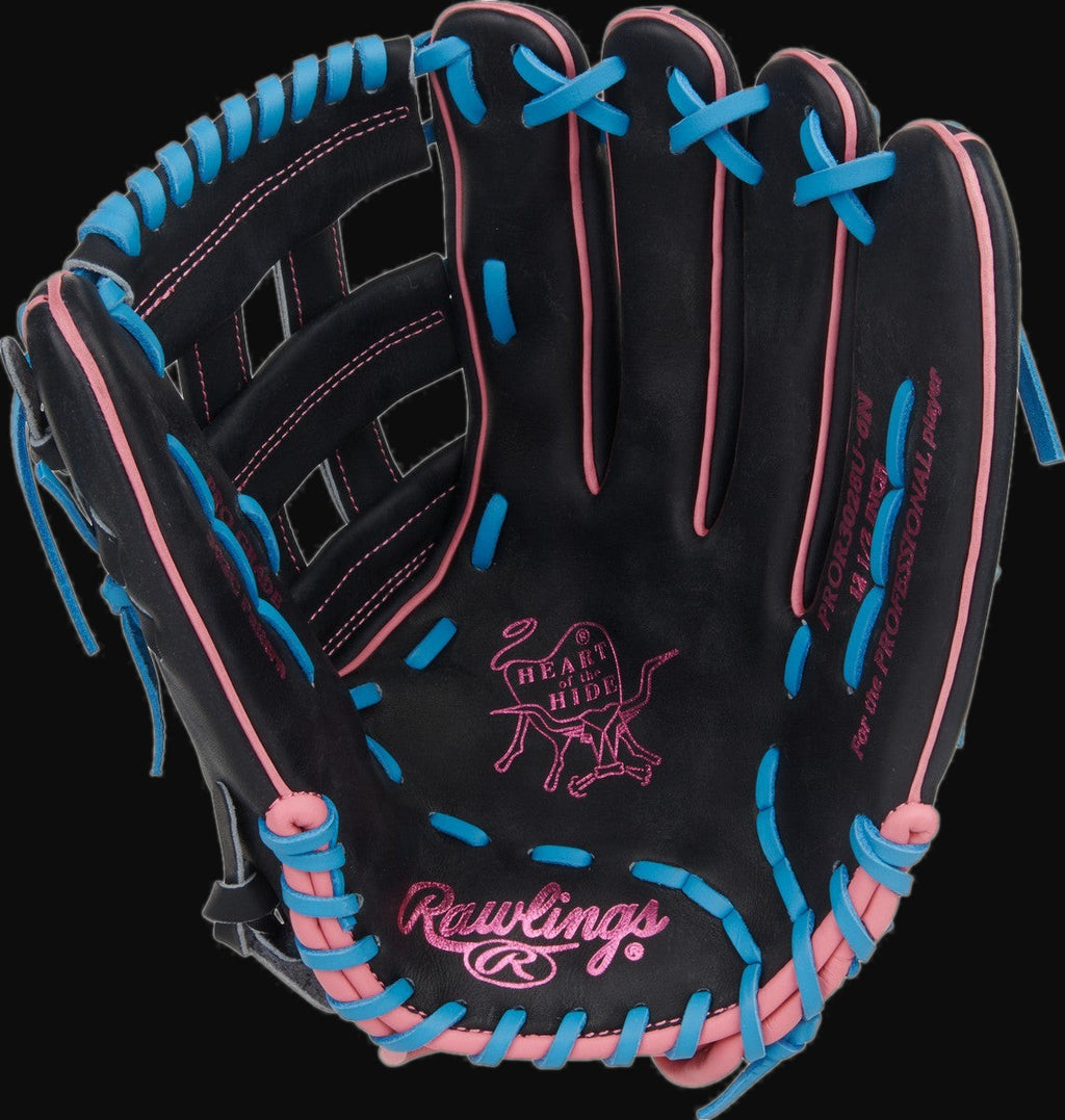 Rawlings Heart of the Hide PROR3028U-6N Contour Fit Model 12.5" Baseball Outfield Glove [bgblk]