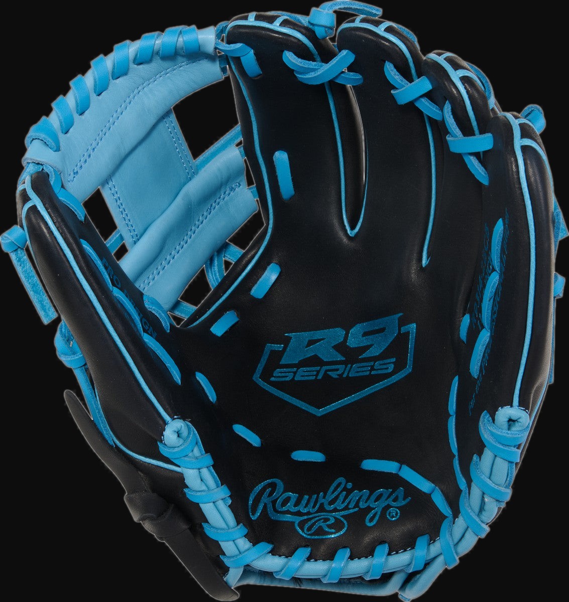 Rawlings R9 Series R9314-2BCB Model 11.5" Baseball Infield Glove [bgblk]