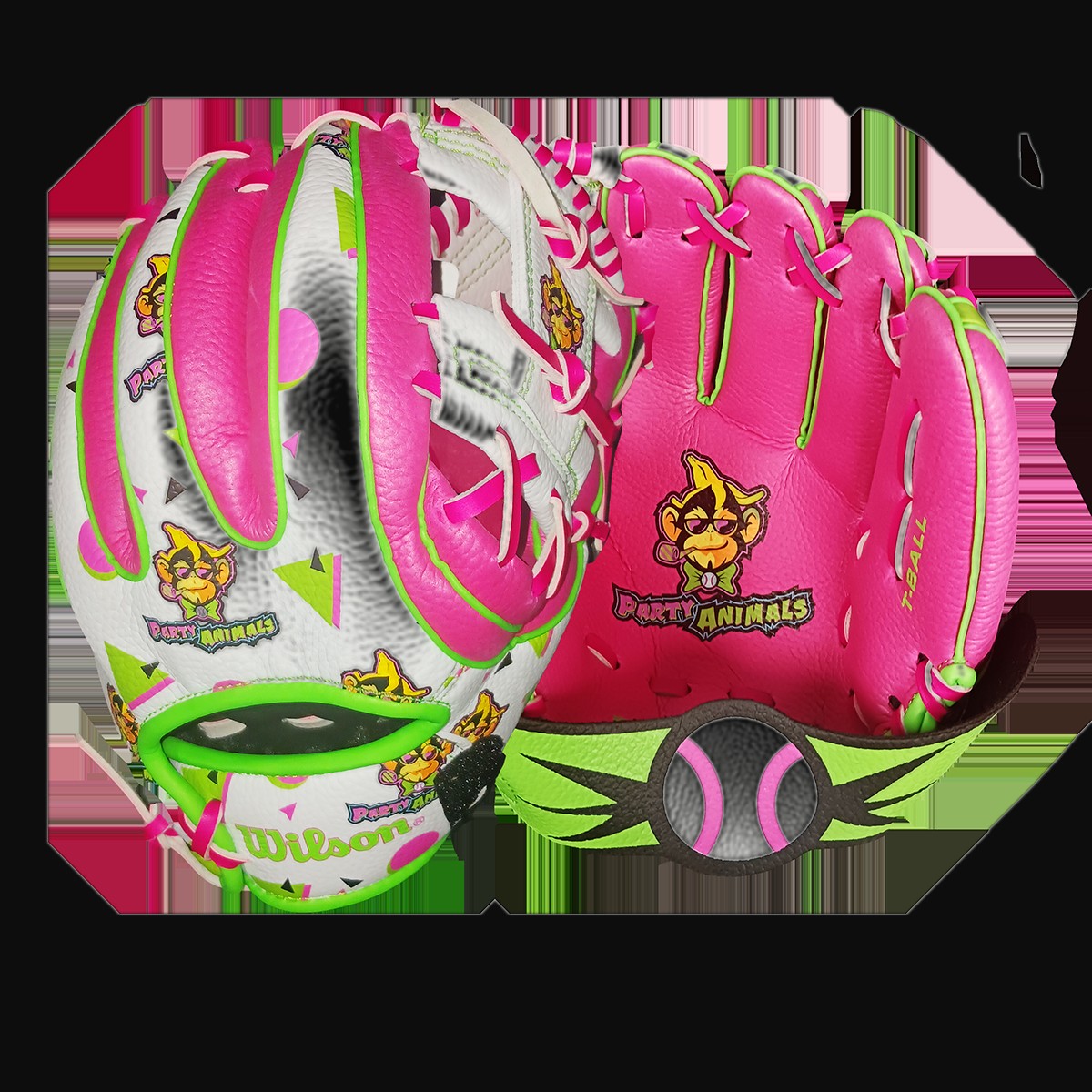 Wilson Party Animals EZ Catch 10" Baseball Glove [bgblk]