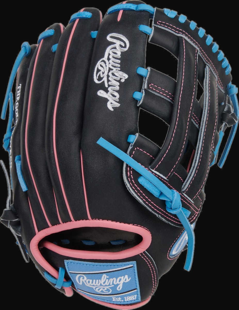 Rawlings Heart of the Hide PROR3028U-6N Contour Fit Model 12.5" Baseball Outfield Glove [bgblk]